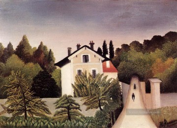  mit - Haus am Stadtrand von paris 1902 Henri Rousseau Post Impressionismus Naive Primitivismus